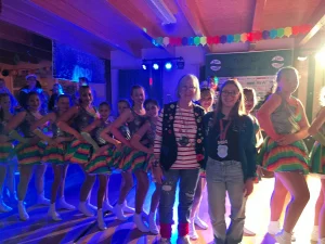 Dorothee Reeh mit dem Besuch aus Bad Bodendorf